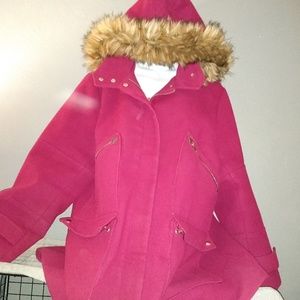 Plus size 18/20 Ashley Stewart Purple Hooded Coat